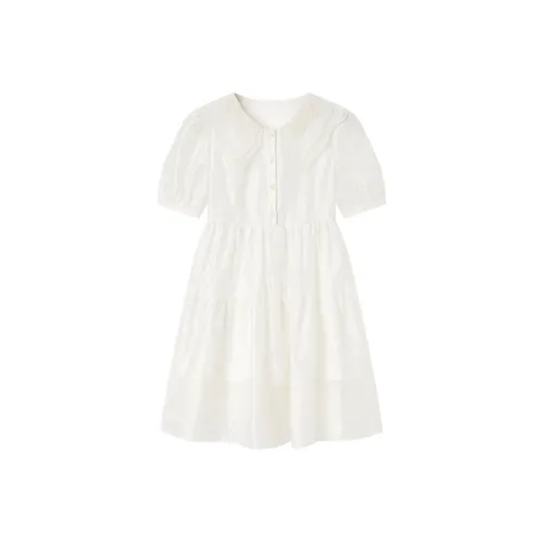 Pit Короткий рукав Платье Женское Белое