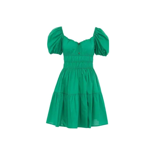 PINKO Зеленые Женские Короткие Платья с Рукавами
