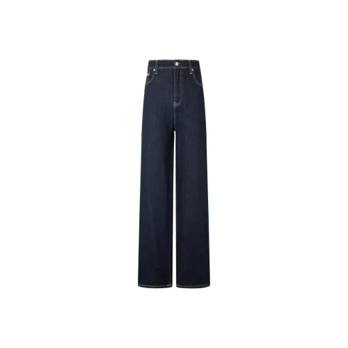 Calvin Klein SS25 1AP Темно-синий деним Женские Джинсы