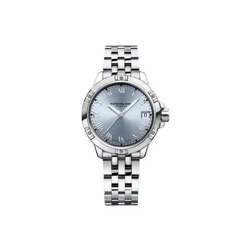 Raymond Weil Кварцевый механизм Женские часы 30MM Синий циферблат Корпус из нержавеющей стали Ремешок из нержавеющей стали