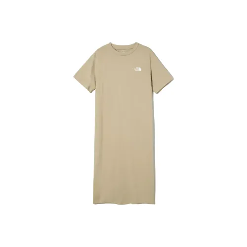 THE NORTH FACE Короткое платье с короткими рукавами женское хаки