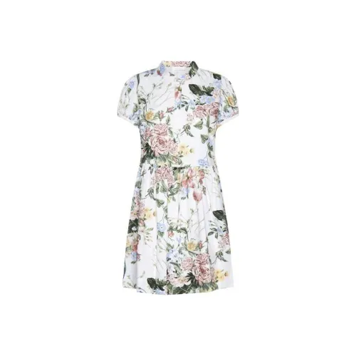 SEE BY CHLOE Белое Женское Короткое Платье с Рукавами