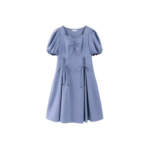 Pit Короткий рукав Платье Женское Синий