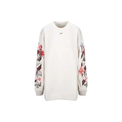 Off Белый FW19 Женские Длинные Платья с Рукавами