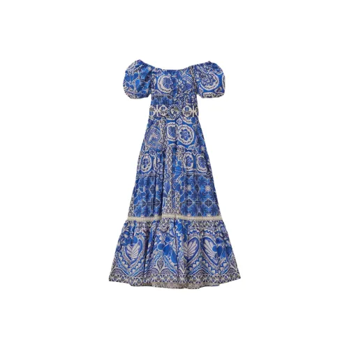 FARM Rio Короткий рукав Платье Женское Синий