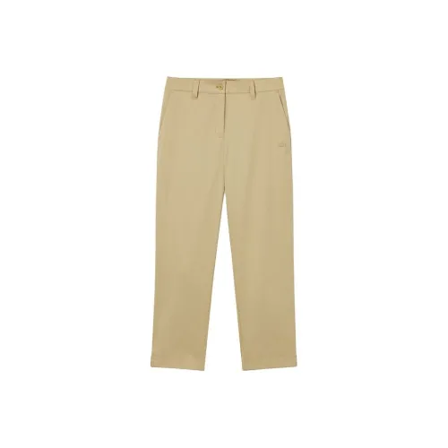 LACOSTE Collaboration Повседневные брюки Женские Молочный кофейный