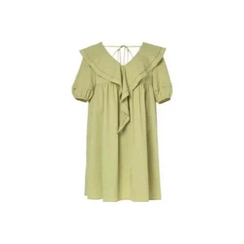 LOFT SHINE SS22 С рюшами на подоле Платье Зеленый