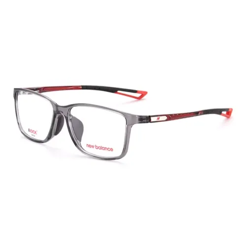New Balance TR Памятный пластик Прямоугольные Оправы для очков Мужские Серый Красный