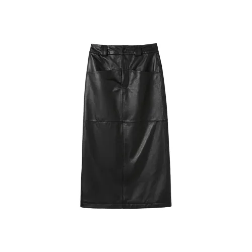 SINBOS Кожа Длинная Юбка Женская