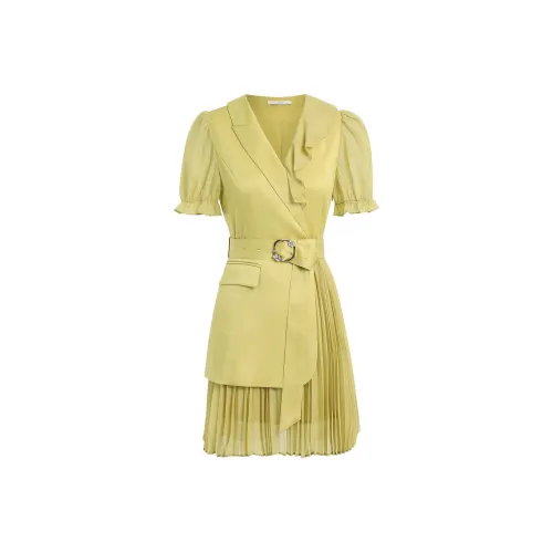 AUI Короткий рукав Платье Женское Фруктовый зеленый