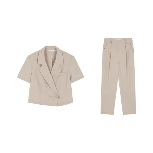 Mo Han Yi Mei Бизнес-костюм женский светлый хаки