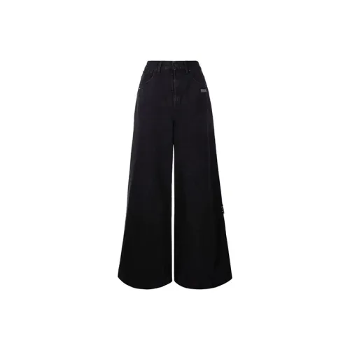 Off Белый FW21 Черный Женские Джинсы