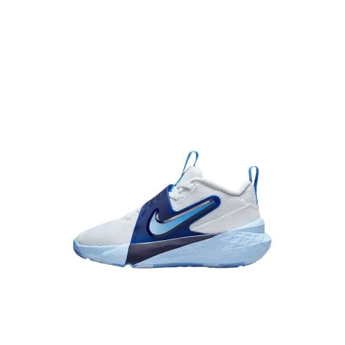 Nike Team Hustle D 12 Детские баскетбольные кроссовки Low Топ Синий Для дошкольников