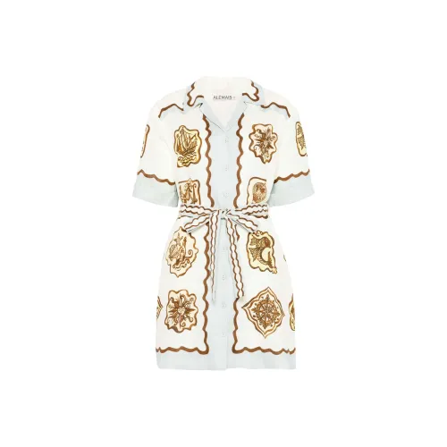 ALEMAIS SS24 Короткий рукав Платье Женское Многоцветное