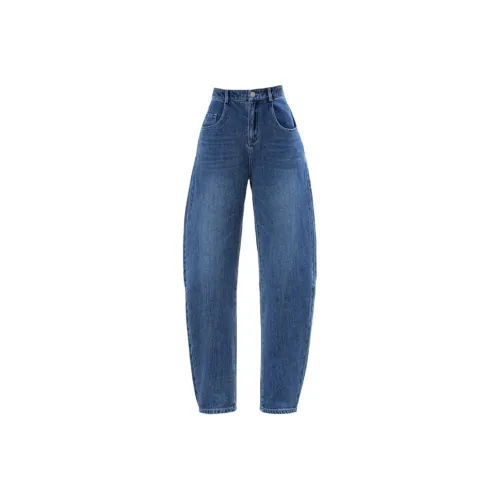 You cow me pants Винтажный синий Женские джинсы