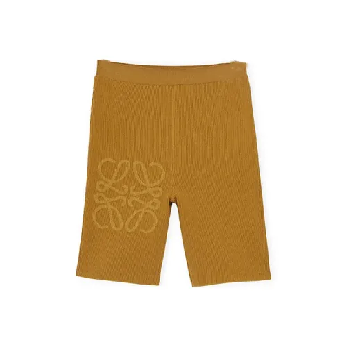 LOEWE Верблюжий Женские Повседневные шорты