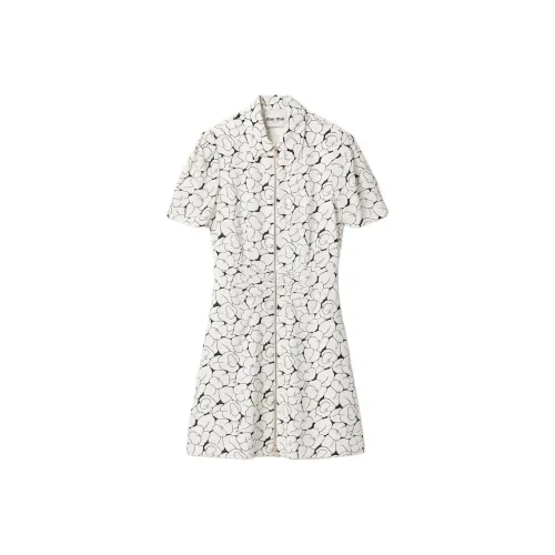 MIU MIU Короткий рукав Платье Женское Белое