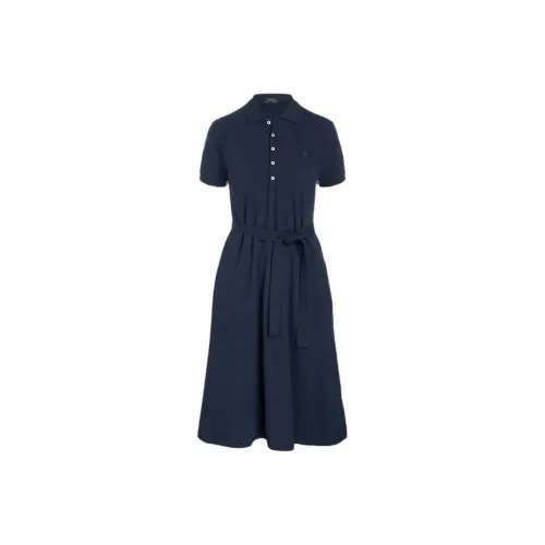 Polo Ralph Lauren SS22 Короткий рукав Платье Женское Темно-синий