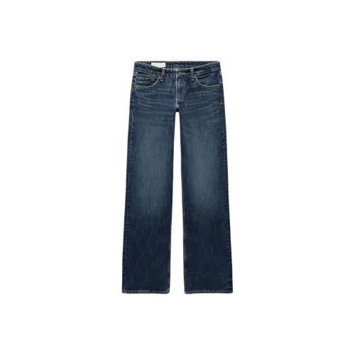 ZARA Морской синий Женские Джинсы