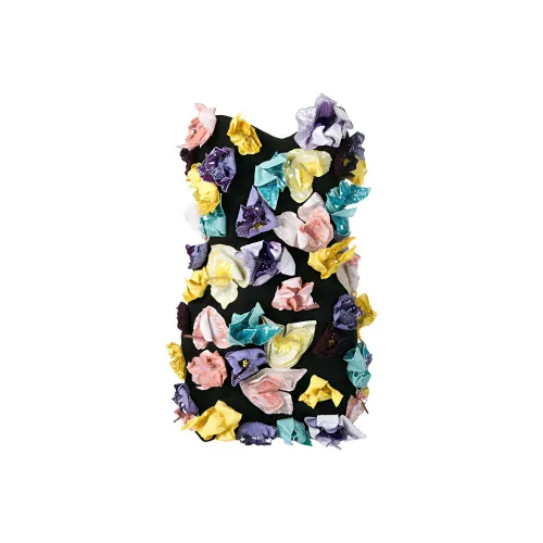 The Attico Платье без бретелек Black