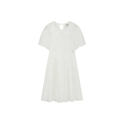 Teenie Weenie Слоновая кость Женские Короткие Платья с Рукавами