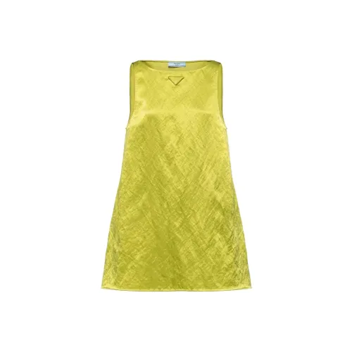PRADA SS23 Sleeveless Dress Women's Green PRADA SS23 Без рукавов Платье Женское Зеленое