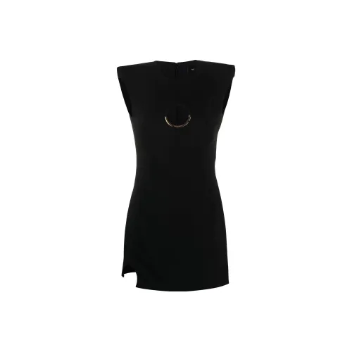 FANSIZHE SS22 Без рукавов Платье Женское Черное