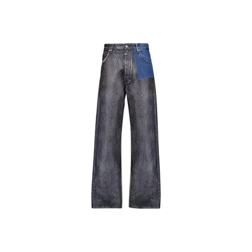 MM6 Maison Margiela Женские джинсы голубо-серого цвета