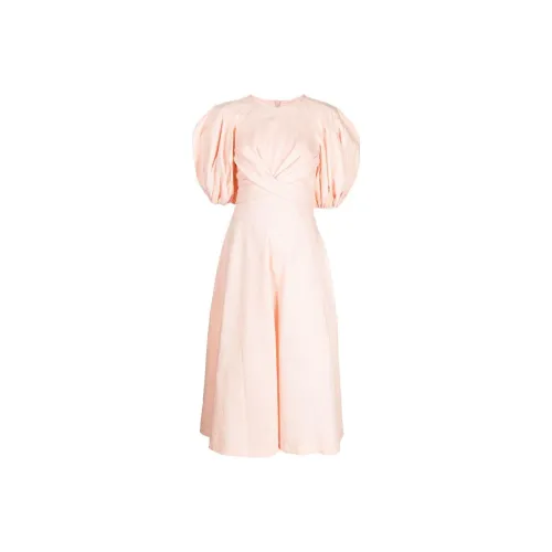 Zimmermann SS23 Короткий рукав Платье Женское Розовый