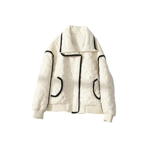 ZIMO Хлопковый пуховик женский цвет экрю