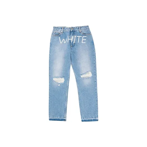 Off Белый FW20 Джинсовый синий Женские джинсы