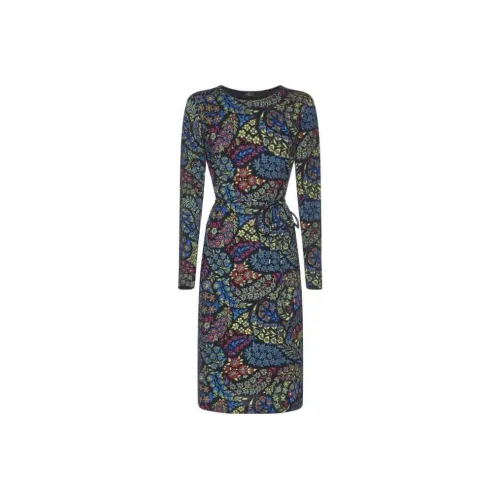ETRO Многоцветные Женские Длинные Платья с Рукавами