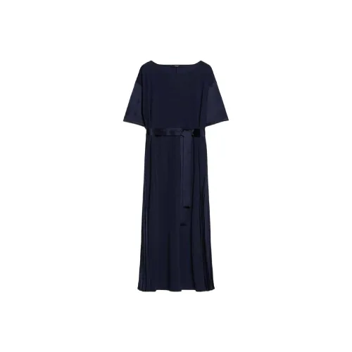 WEEKEND MaxMara Черное Женское Короткое Платье с Рукавами