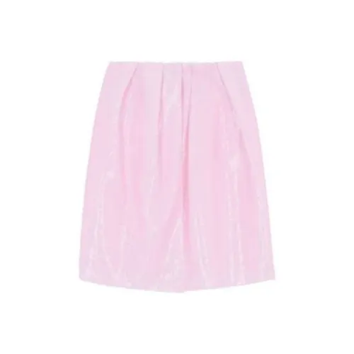 WE11DONE Розовая кожаная женская кожаная длинная юбка