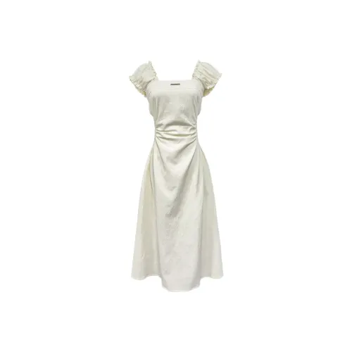 ZUKIZUKI Короткое платье с короткими рукавами женское белое