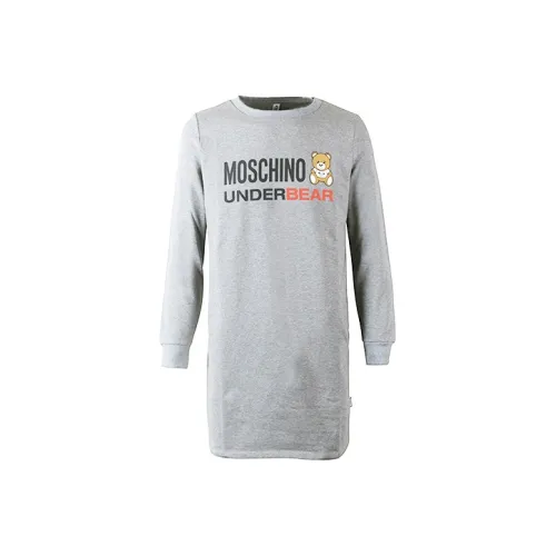 MOSCHINO Серый Женские Длинные Платья с Рукавами