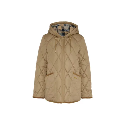 BARBOUR FW24 Куртка Пуховая Куртка Женская Военный Стиль Коричневый