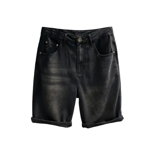 YGQPZHZ Carbon Black Мужские Джинсовые Шорты