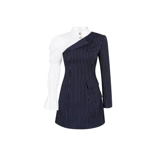 MASION WESTER FW22 Юбка-платье Линия Синий