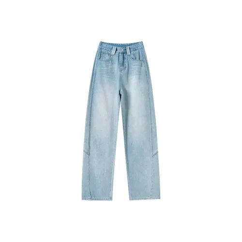 FAWENXIANGZI Джинсы Женские Синие