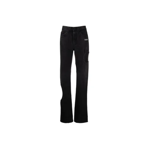 Off Белый FW21 Черный Женские Джинсы