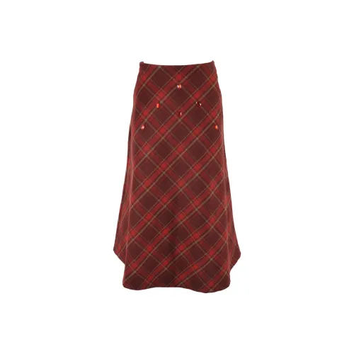 CLOUD SEASON KNIT Длинная Юбка Женская Красная
