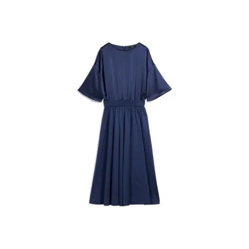 WEEKEND MaxMara Синий Женские Длинные Платья с Рукавами