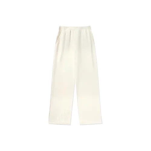 QIAODAN Вязаные спортивные брюки женские кремово-белые