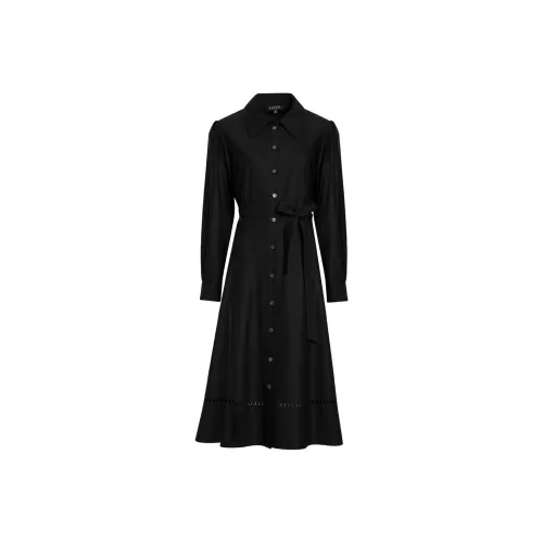 LIZZY Длинное платье с длинными рукавами женское черное