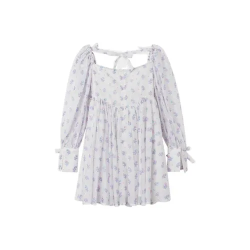 ITIB Белое Женское Длинное Платье с Рукавами