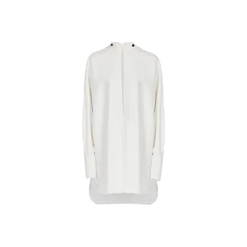 FERRAGAMO Длинное платье с длинными рукавами женский оптический белый цвет