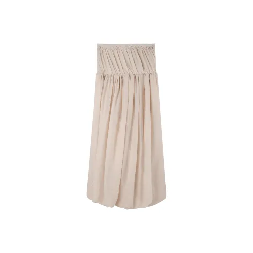 BIENKIMIIYE SS22 Платье без бретелек CAMEL