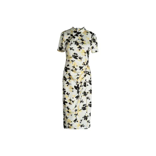 ROEYSHOUSE Короткий рукав Платье Женское Многоцветное