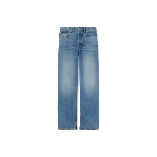 GUCCI Denim Pants with Label Jeans Women's Blue GUCCI Деним Брюки с Этикеткой Джинсы Женские Синие